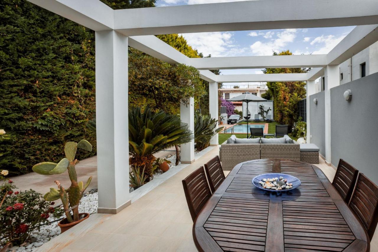 Luxury Villa Hestia Grey With Private Pool Rethymno  Exterior photo